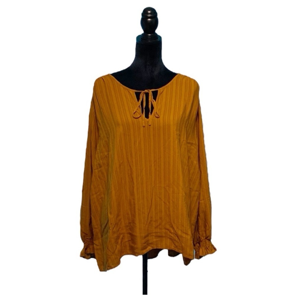 Knox Rose Plus Sized Long Sleeve Blouse - Size 2X